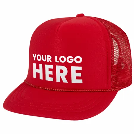 Otto 68-216 Youth Kids 5-Panel High Crown Foam Trucker Hat, Mesh Back - Custom Ribbons Now