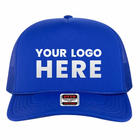 OTTO Cap 3932-1 5 Panel High Crown Polyester Foam Front Mesh Back Trucker Hat - Custom Ribbons Now