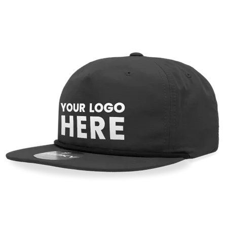 Decky 6032 - Classic Rope Cap, 5 Panel Flat Bill Hat, Snapback - Custom Ribbons Now