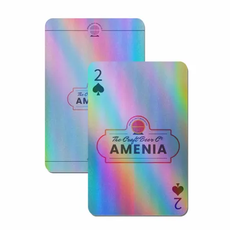 Holographic Silver Playing Cards - Custom Ribbons Now