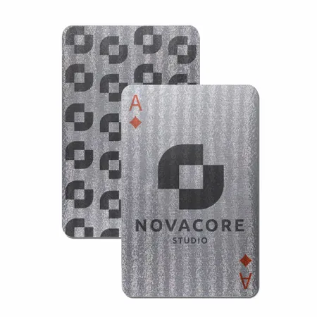 Brushed Silver Finish Playing Cards - Custom Ribbons Now