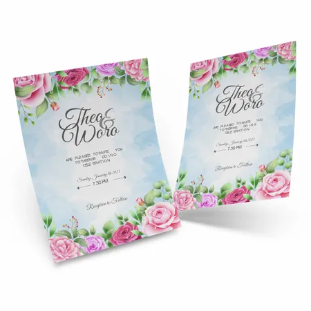 Floral Cards - Custom Ribbons Now