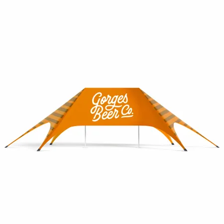 Double Pole Star Tent - Custom Ribbons Now