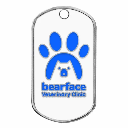 Hard Enamel Metal Dog Tags - Custom Ribbons Now