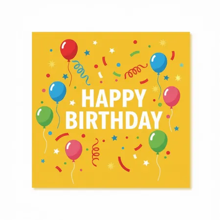 Happy Birthday Napkins - Custom Ribbons Now