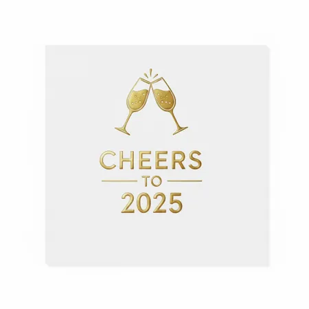 New Years Napkins - Custom Ribbons Now