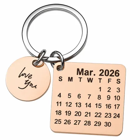 Charming Metal Keychain - Custom Ribbons Now