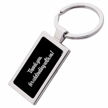 Colored Rectangle Metal Keychain - Custom Ribbons Now
