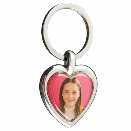 Spinning Heart Metal Keychain - Custom Ribbons Now