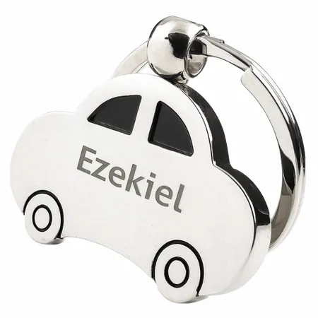 Car Shaped Metal Keychain - Custom Ribbons Now