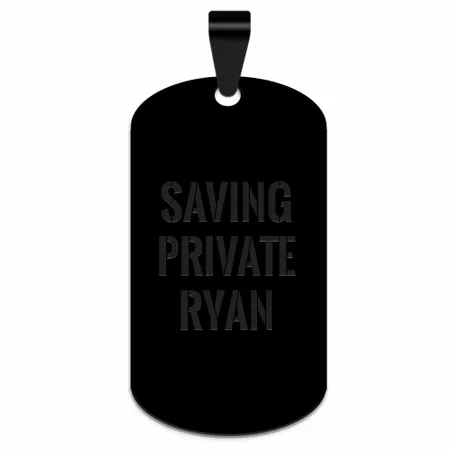 Sleek Military Dog Tag Metal Keychain - Custom Ribbons Now