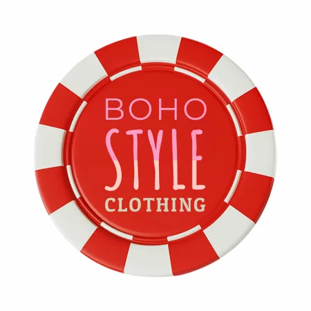 8 Stripe Custom Poker Chips - Inlay - Custom Ribbons Now