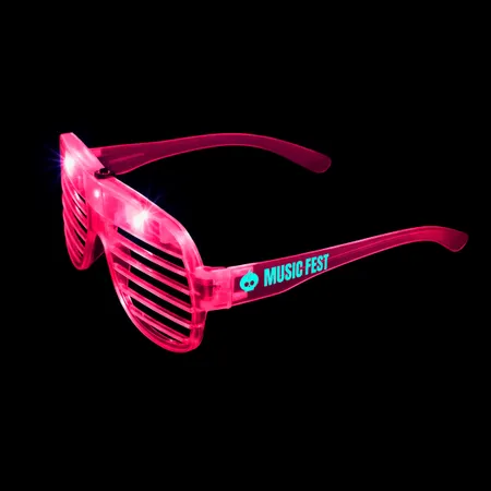 Light-Up LED Slotted Glasses - Custom Ribbons Now