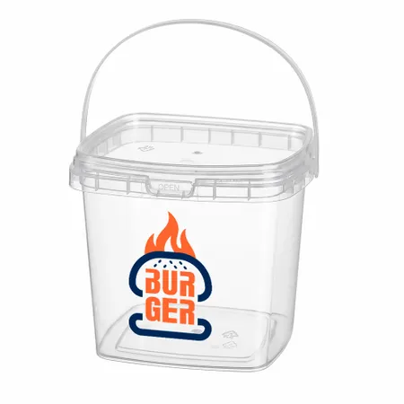 Square Transparent Drink Buckets - Custom Ribbons Now