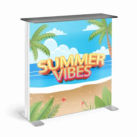 SEG Folding Backlit Counter - Custom Ribbons Now