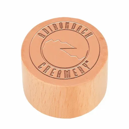 Round Wood Rubber Stamps - Custom Ribbons Now