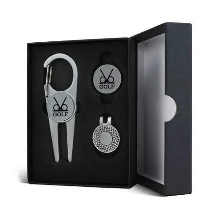 Deluxe Golf Divot Tool Set with Ball Markers - Custom Ribbons Now