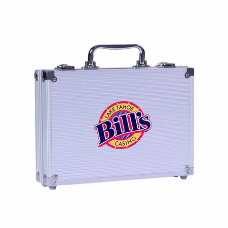 100ct Aluminum Poker Chip Cases - Custom Ribbons Now