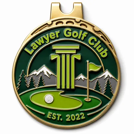 3D Ball Golf Marker with Hat Clips - Custom Ribbons Now