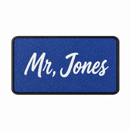 Leather Name Badges - Custom Ribbons Now