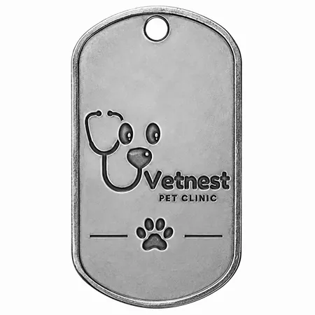 3D Metal Dog Tags - Custom Ribbons Now