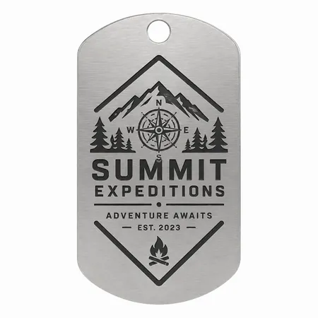 Laser Cut Metal Dog Tags - Custom Ribbons Now