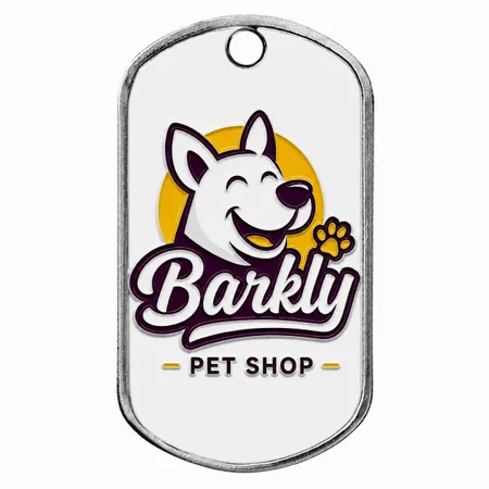 Hard Enamel Metal Dog Tags - Custom Ribbons Now