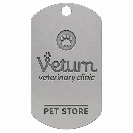 Die Struck Metal Dog Tags - Custom Ribbons Now