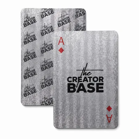Brushed Silver Finish Playing Cards - Custom Ribbons Now