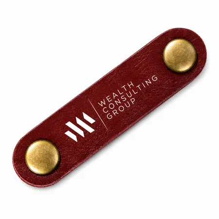 Leather Cable Tie Winders - Custom Ribbons Now