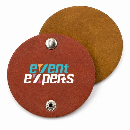 Round PU Leather Cable Organizers - Custom Ribbons Now