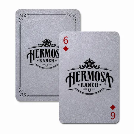 Silver Glitter Playing Cards - Custom Ribbons Now
