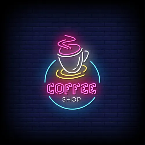 Coffee Shop Neon Sign - Custom Ribbons Now