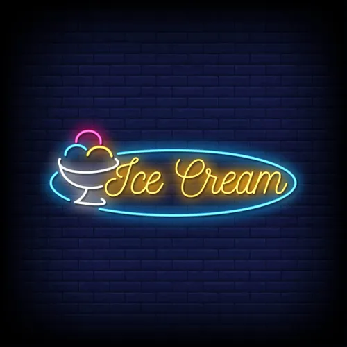 Ice Cream Shop Neon Sign - Custom Ribbons Now