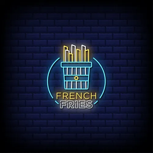 French Fries Shop Neon Sign - Custom Ribbons Now