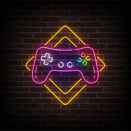 Gamer Joystick Neon Sign - Custom Ribbons Now