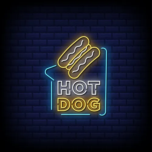 Hot Dog Neon Sign - Custom Ribbons Now