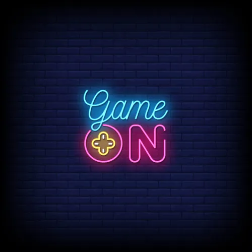 Game On Neon Sign - Custom Ribbons Now