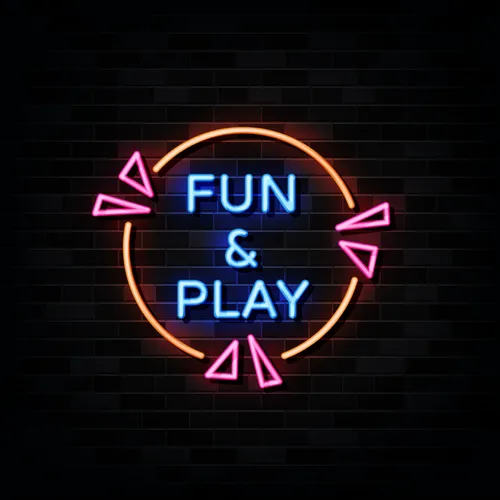 Fun & Play Neon Sign - Custom Ribbons Now