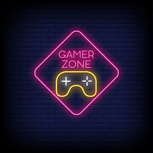 Gamer Zone Neon Sign - Custom Ribbons Now