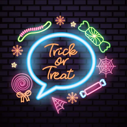 Cutie Trick Or Treat Neon Sign - Custom Ribbons Now