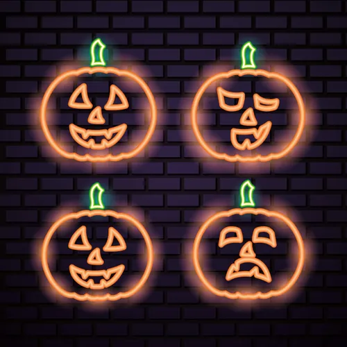 Orange Pumpkin Neon Sign - Custom Ribbons Now