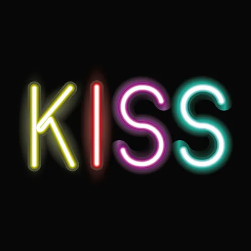 Kiss Neon Sign - Custom Ribbons Now