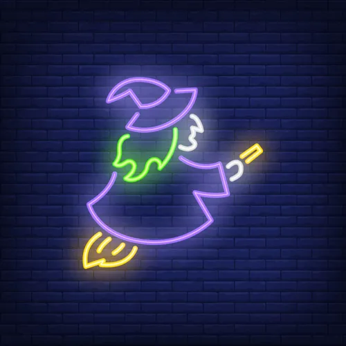 Witch Neon Sign - Custom Ribbons Now