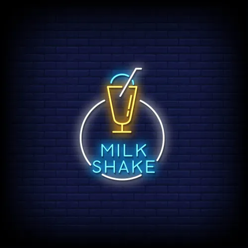 Milk Shake Neon Sign - Custom Ribbons Now