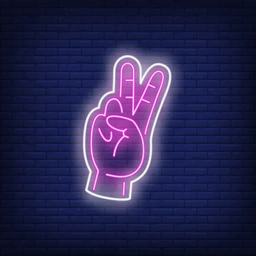 Peace Neon Sign - Custom Ribbons Now
