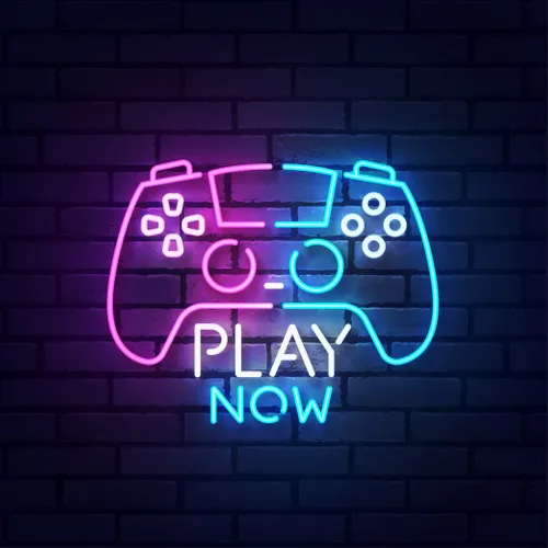 Play Now Neon Sign - Custom Ribbons Now