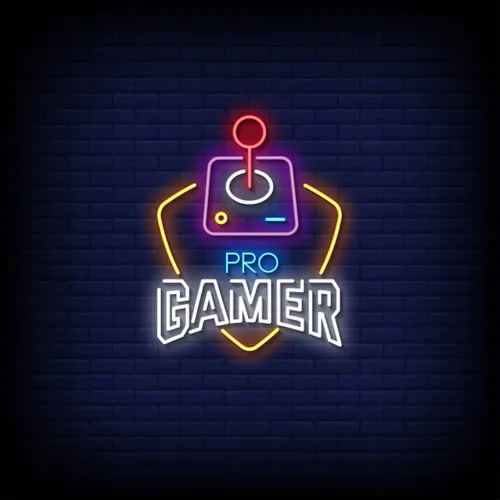 Pro Gamer Joystick Neon Sign - Custom Ribbons Now
