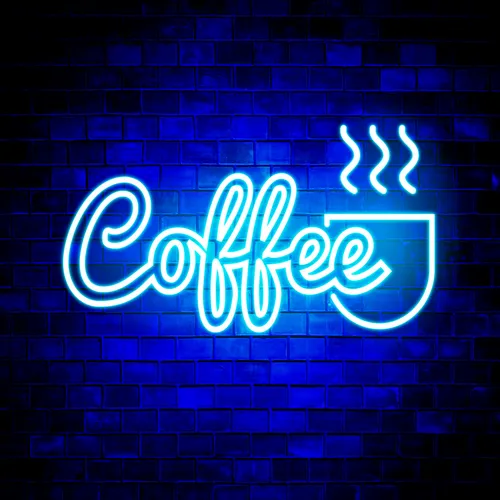 Coffee Neon Sign - Custom Ribbons Now
