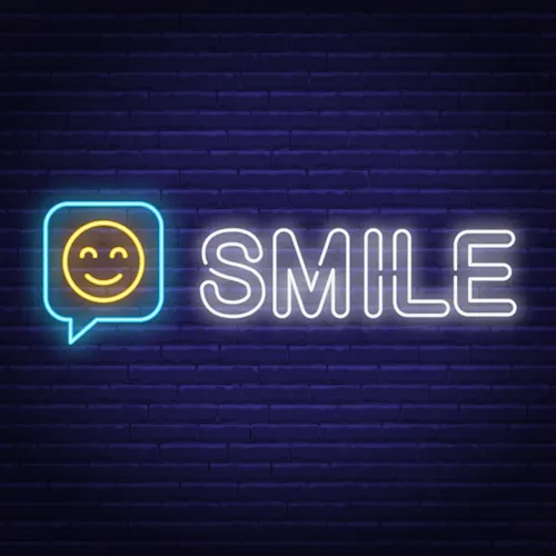 Smile Neon Sign - Custom Ribbons Now